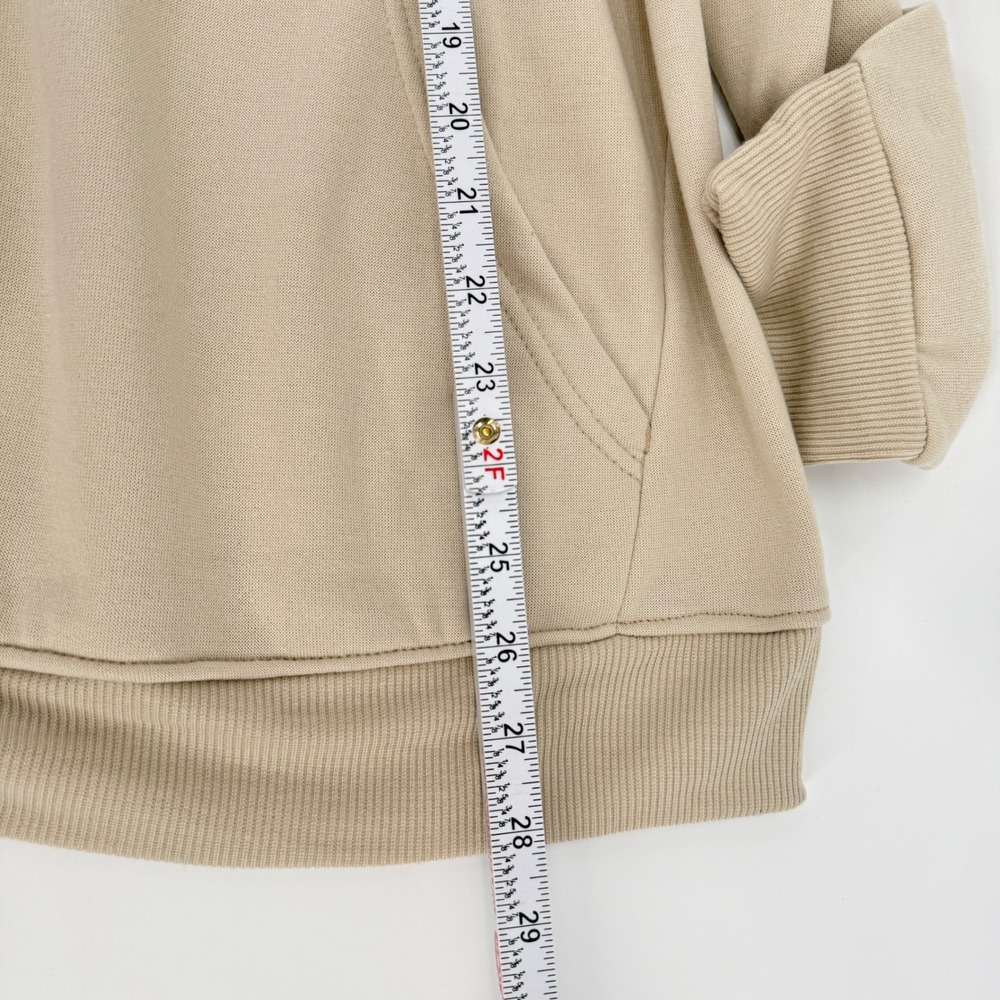 Under Armour Mems Size Large Tan Hoodie Fleece Hooded Sweatshirt Kangaroo Pocket - Picture 11 of 12